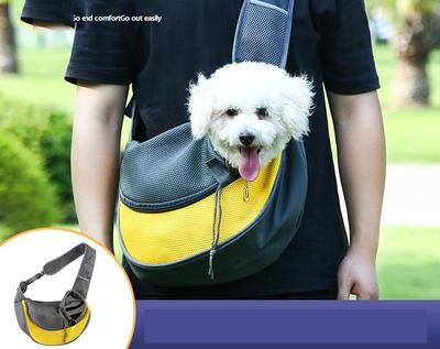 Pet Crossbody Bag 1PC Cat Dog Breathable Folding Portable Trolley Chest Bag Shoulder Tote Shoulder Outing Bag Pet Supplies