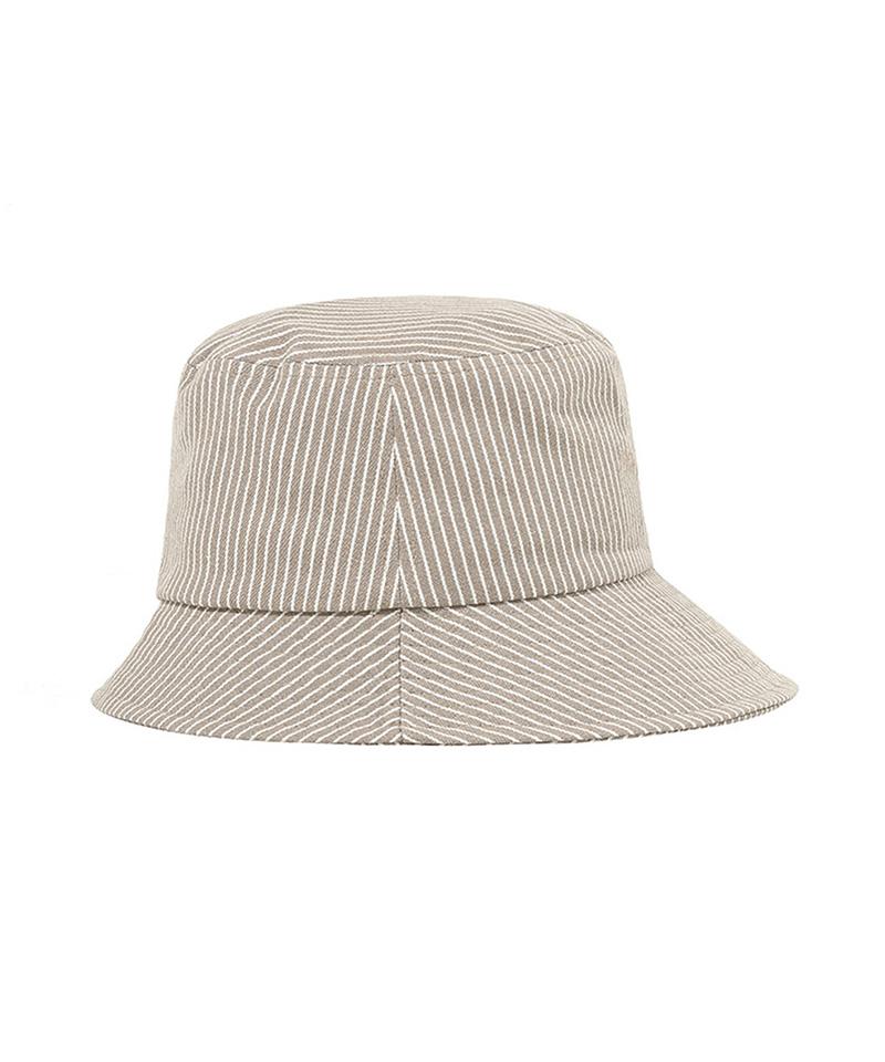 CHUCUCHU C23M-Ht008W Striped Bucket Hat (Beige)