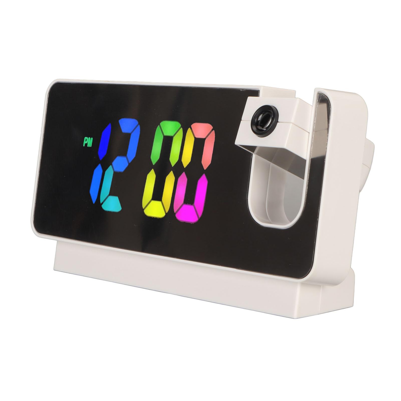 

Digital Alarm Clock LED Display Mirror Electronic Clocks Voice Control Temperature Calendar Clocks for Bedroom Dormitory