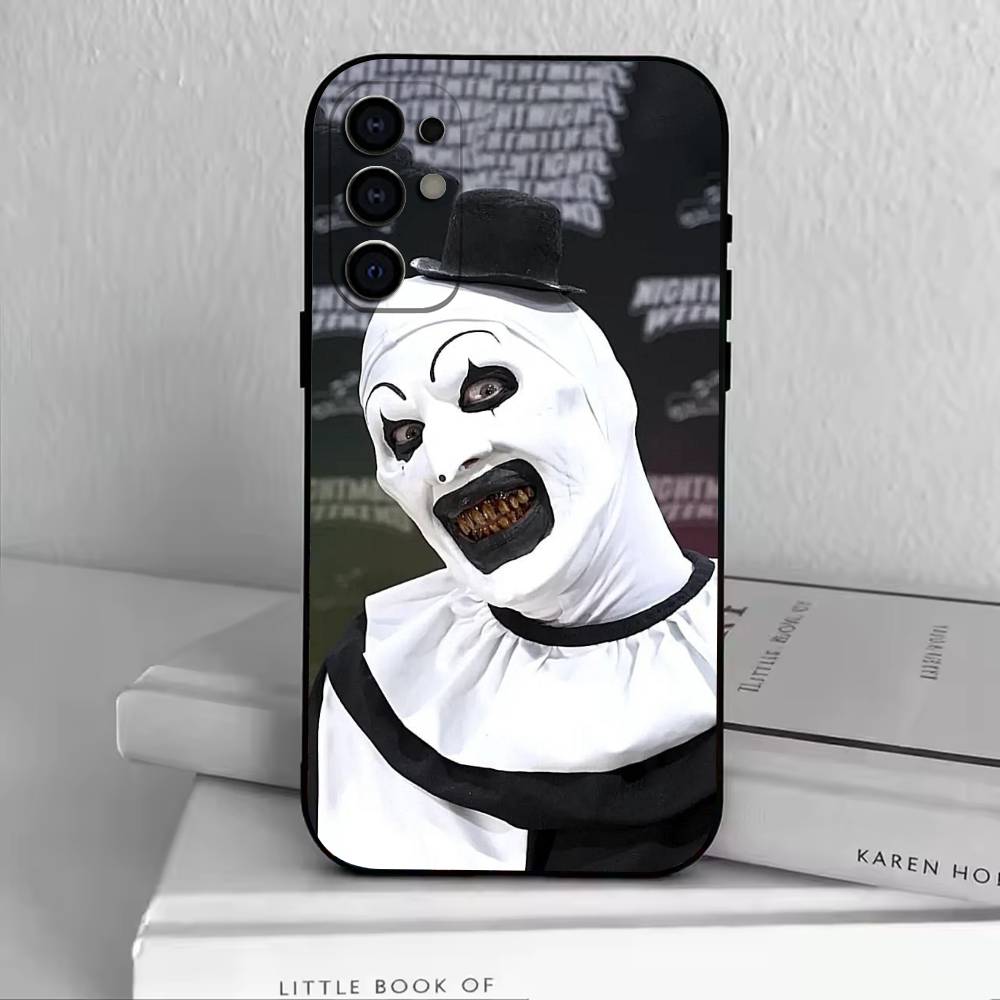 Gothic-Terrifier-Art the Clown Phone Case Black Silicone Soft For Samsung S25,S24,S21,S22,S23,S30,Ultra,S20,Plus,Fe,Lite