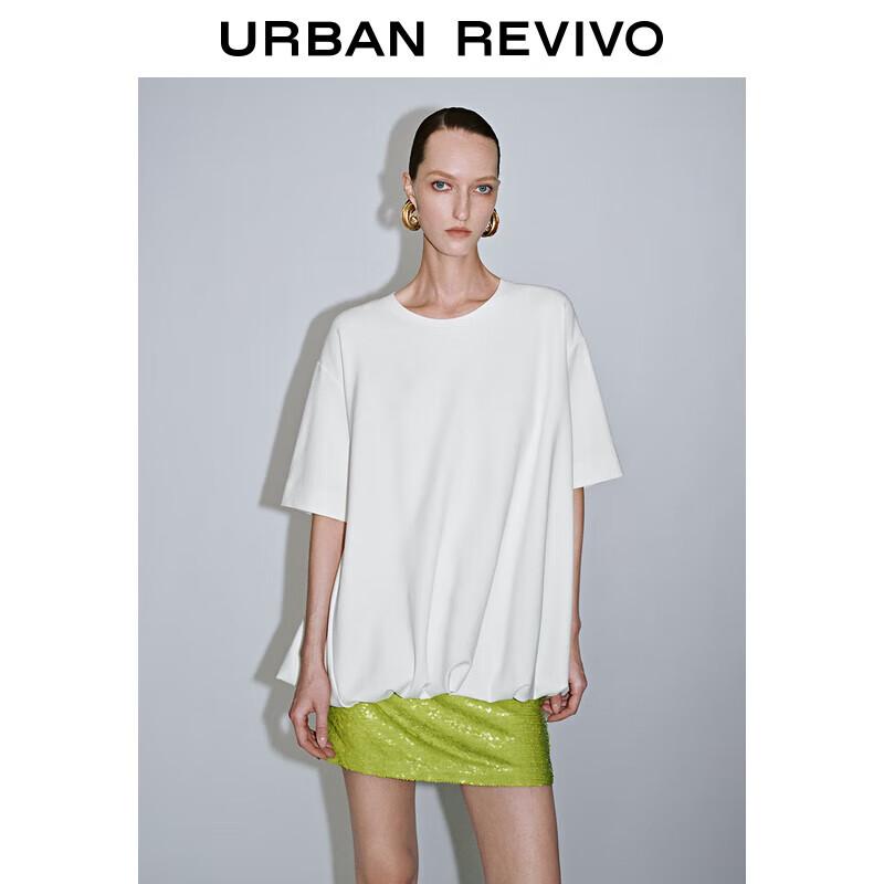 UR 2025 Summer Women s Petal Neck Short Sleeve T-shirt S(XS-S)