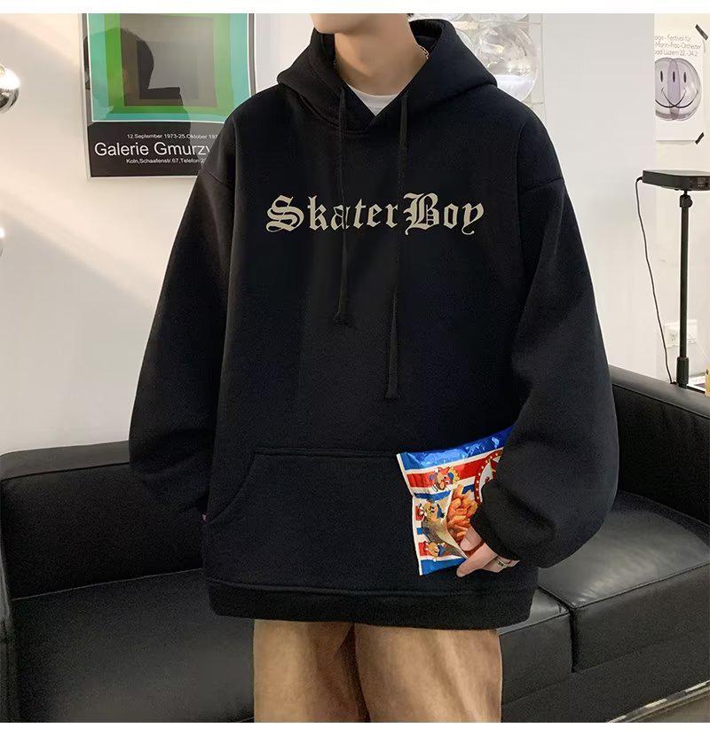 High-End European & American Streetwear Hoodie for Men - Oversized, Heavyweight, Trendy Autumn/Winter Jacket