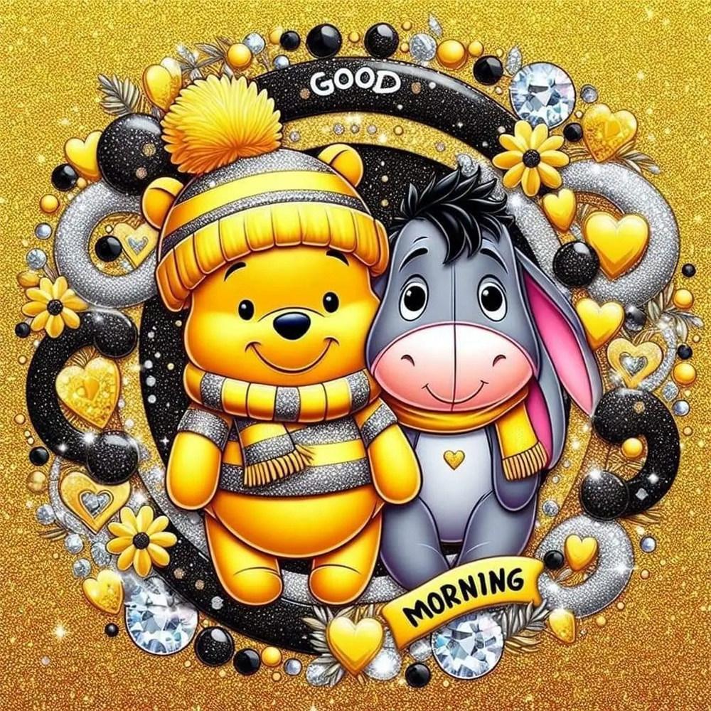 Disney 5D Diamond Painting Winnie The Pooh Christmas Cross Stitch Mosaic Kit Home Decoration Wall Sticker DIY Handmade Gift