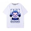 SKULLPANDA Personalized Graphic T-shirt Summer 100% Cotton Round Neck T-shirt Outdoor Leisure Fashion Harajuku Men Women T-shirt