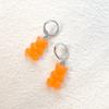 Gradient Chic Resin Bear Earrings Creative Animal Shape For Women