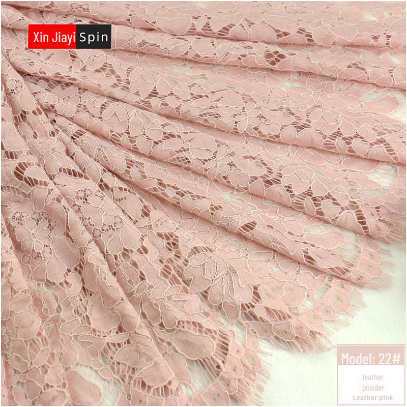 Hollow Tassel Eyelash Lace Fabric for Fashion Dresses