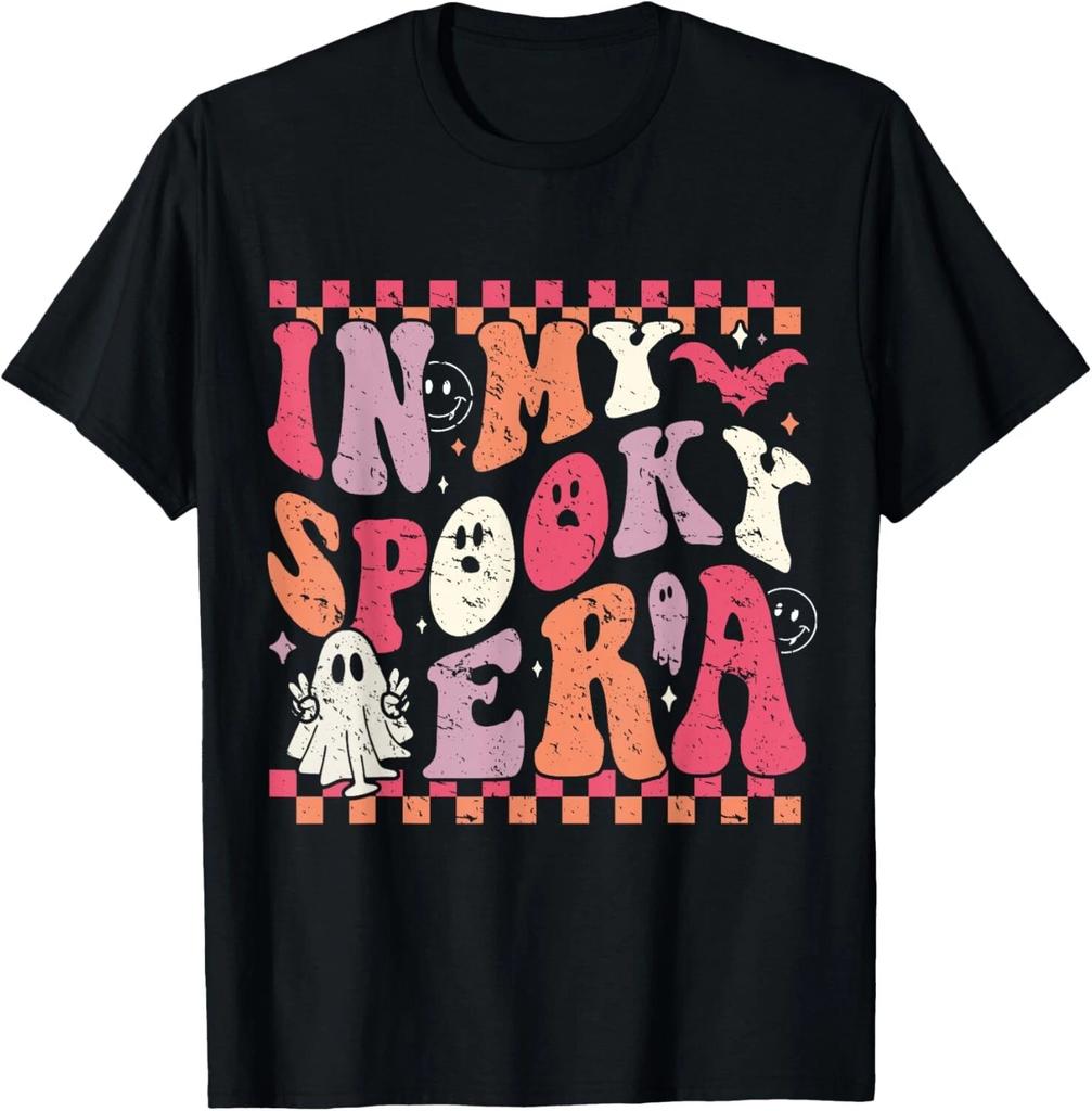 In My Spooky Era Groovy Hippie Halloween Ghost T- Shirt