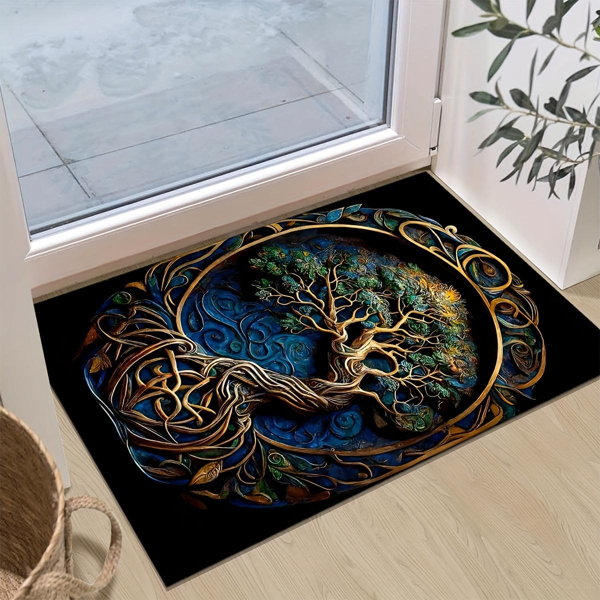 

Life Tree Rug Anti-wrinkle, Non-slip Decorative Soft Rug To Decorate Your Living Room Bedroom Kitchen Bathroom Hiking Floor Mat 40x60cm
