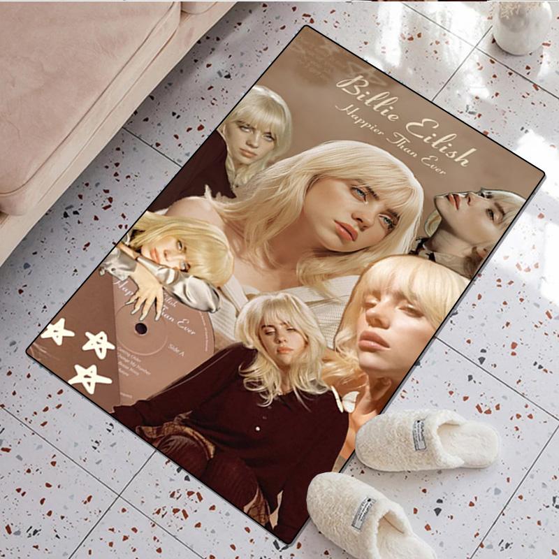 Billie Eilish Album Rug Carpet Office Decorative Carpet For Living Room Bedroom Door Mat Floor Rug Computer Chair Area Rug
