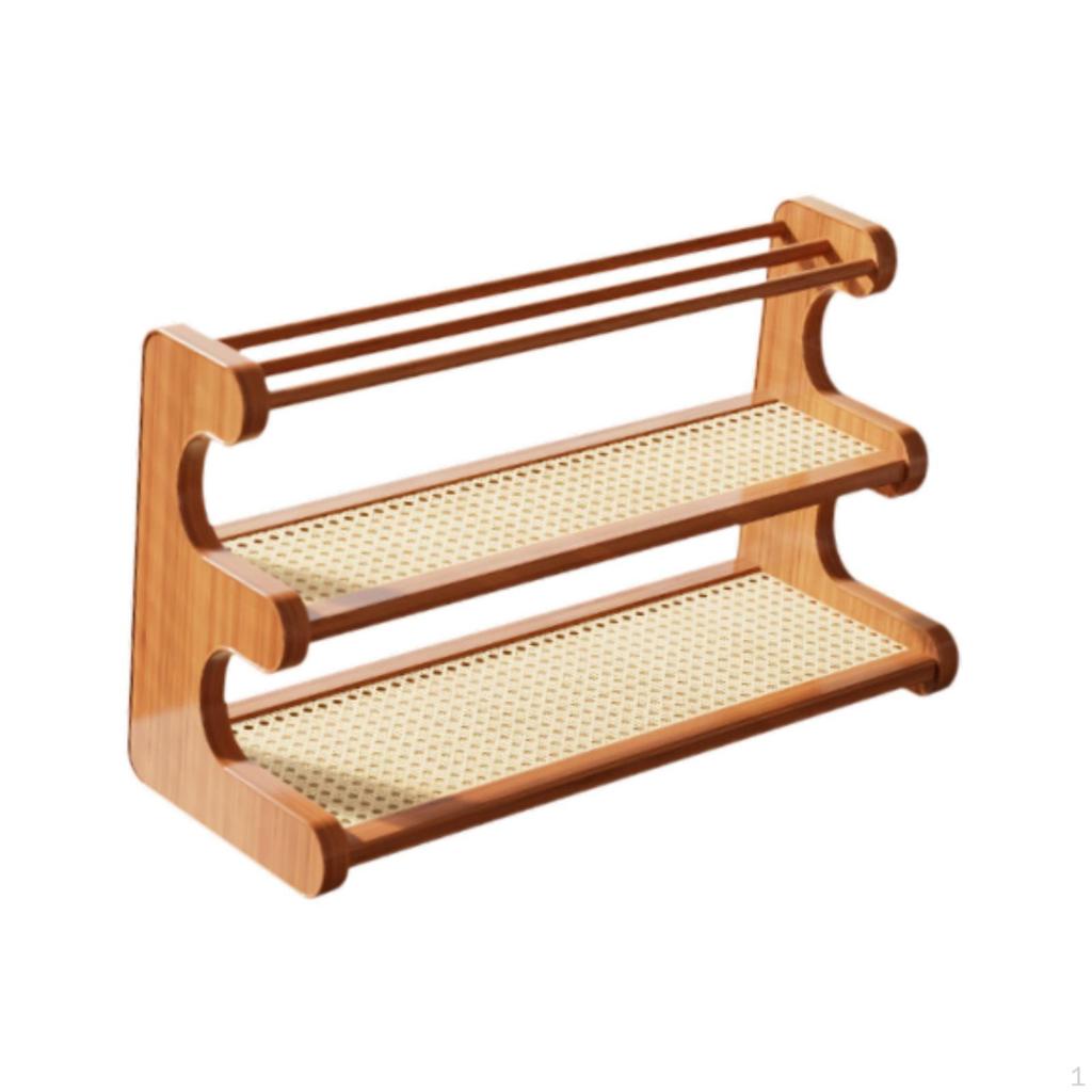 Chinese Teapot Shelf 3 Tier Portable Space Saving Gift Mug Holder Desktop Organizer for Apartment