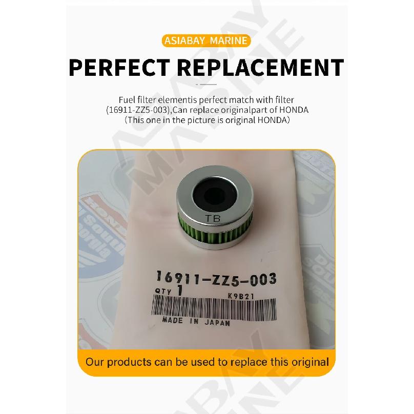 Fuel Filter Elements for Honda Outboard Engine 16911-ZZ5-003 Fit BF40 50 60 Marine Motor Water Separator 40hp 50hp 60hp