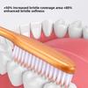 6pcs Long Head Soft Bristle Toothbrush Anti-slip Handle Curved Head Toothbrush  For Adults Couple