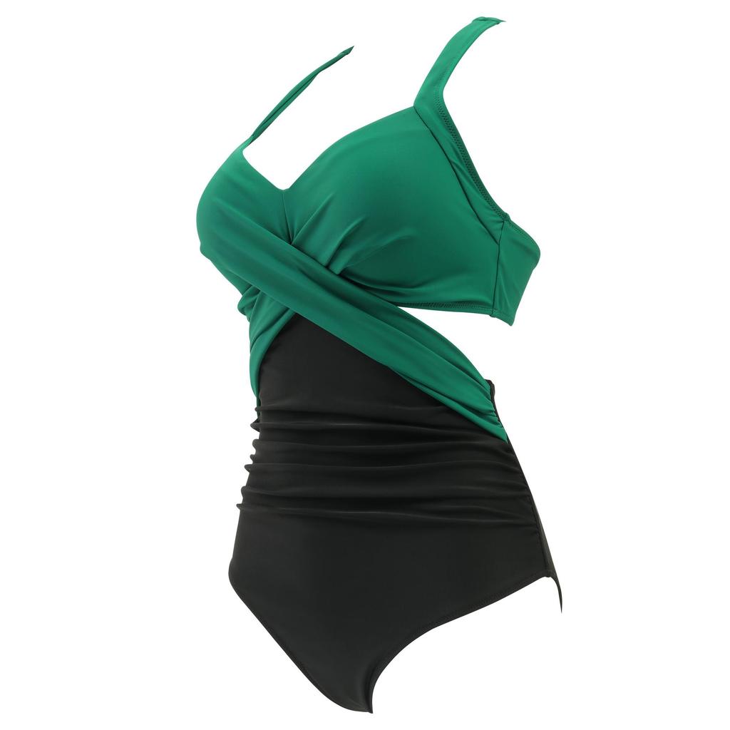 Damen-Badeanzug, ausgeschnitten, einteiliger Badeanzug, Neckholder, hohe Taille, Strandmode, Monokini, Push-Up-Badeanzug, einteilige Badebekleidung für Damen