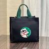 Cute Bear Canvas Lunch Tote - Large Capacity Bento Bag for Students & Moms