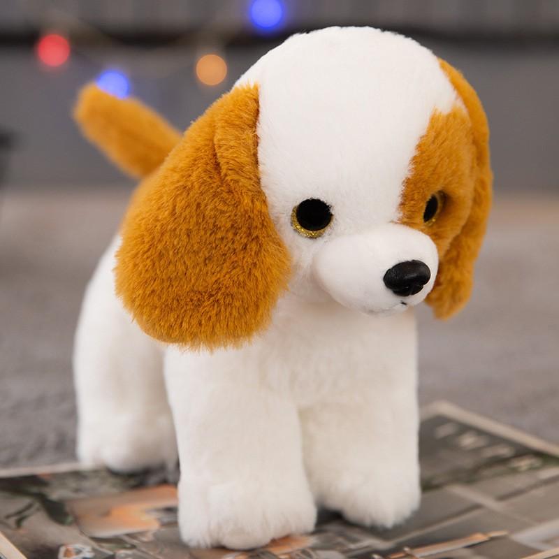 Realistic Plush Cat Dog Toys Kids Adults Soft Stuffed Animal Decorative Figurine 22cm PP Cotton Filled