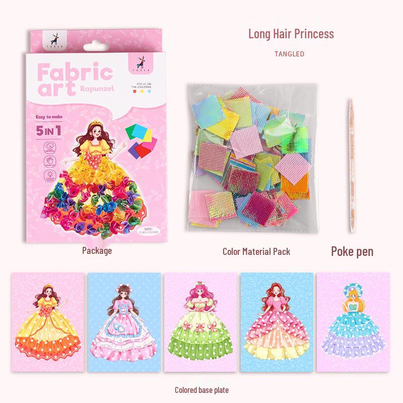 DIY Princess Dream Painting Kit: Children's Dress-Up Sticker Toy