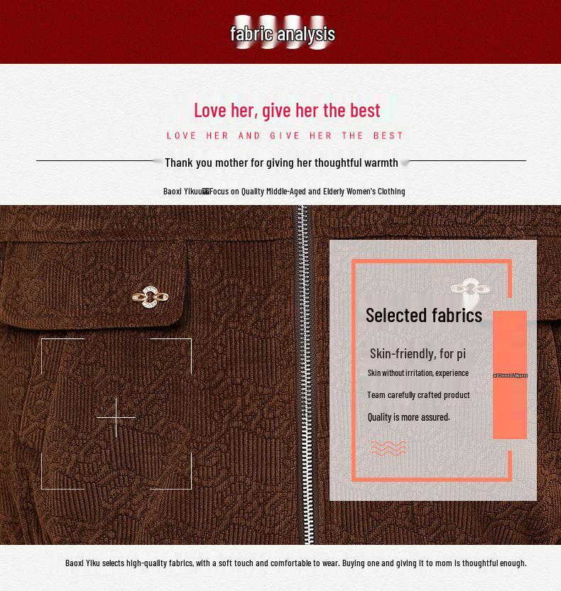 Omas Herbst-Reißverschlussjacke 2025 für Frauen mittleren und höheren Alters - Lockere Passform