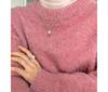 Su Chuang S925 Sterling Silver Freshwater Pearl Clavicle Necklace - Elegant Fried Egg Design Choker for Women