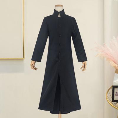 Men Performance Windbreaker Halloween Cosplay Stage Show Costume Stand Collar Vintage Style