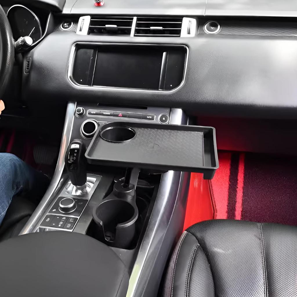 Car Drink Holder (2 in 1 Design) with Tray, Cup Holder, Drink and Food