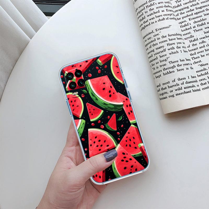 BH12 Cartoon Fruit Watermelon Phone Case for Motorola Moto G40 G04 G05 One Ace Action  Fusion + Plus Hyper Macro Vision Zoom