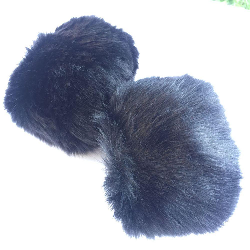 Windproof for Wool Coat & Jackets Clothing Accessories Furry Wrist Cuff Arm Warmer Warm Furry Wristbands Faux Fur Wrist Cuffs
