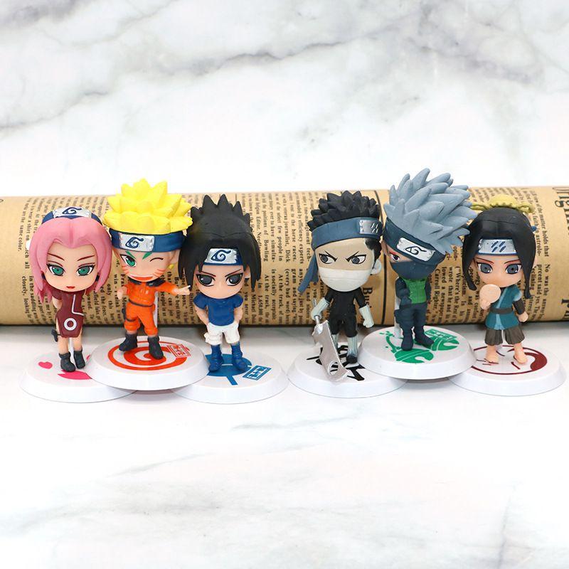 Beautifully Crafted 6pcs Naruto Action Figures Pvc Miniatures Perfect For Fans Gift And Decor