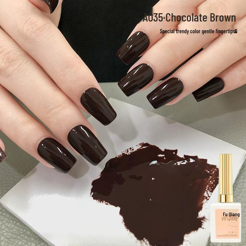 

Fuchun Nail Art Гель-лак шоколадно-коричневого цвета - Новый 2025 Оттенок кофе, карамели, молочного чая