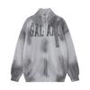 Mens Oversized Stand Collar Knit Cardigan With Distressed Tie-Dye Effect Streetwear Winter Sweater