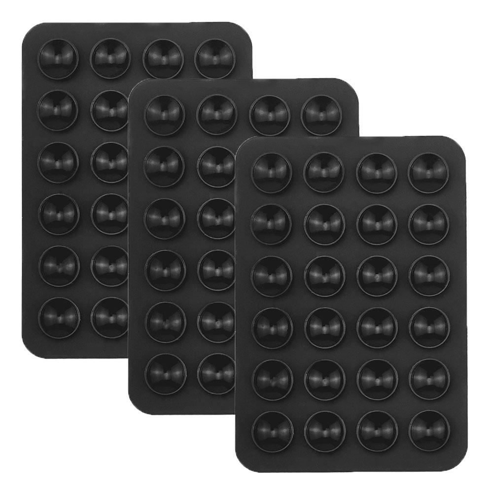 6/3/1 Stück Saugnapf Wandständer Matte Multifunktionaler Silikon-Saugnapf-Handyhalter Quadratische Rutschfeste Einseitige Lederhülle Halterung