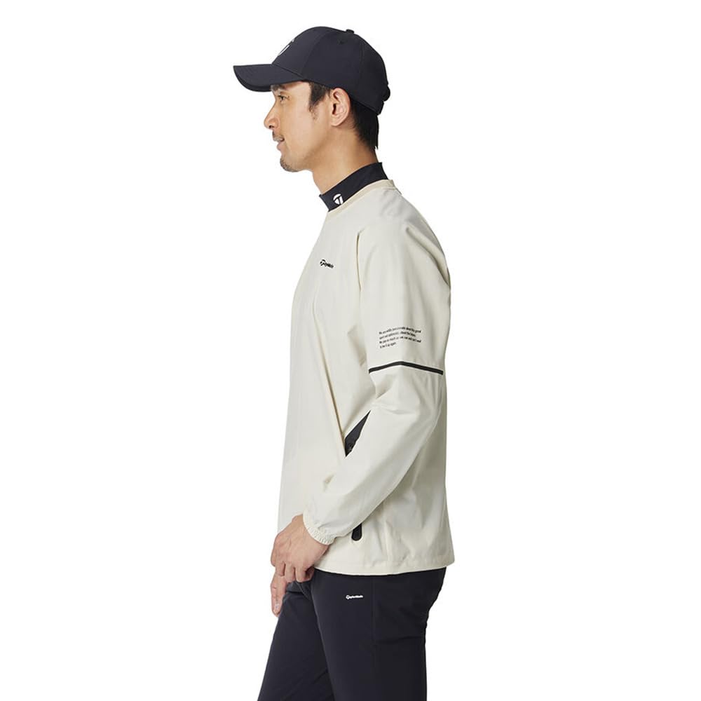 TaylorMade Lined Long Sleeve Crew Neck, Beige, Size O, Men's, 2025SS, UN605