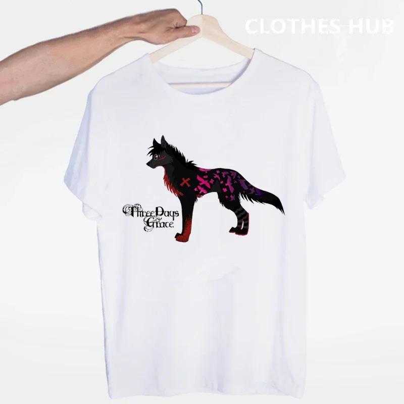 Three Days Grace Musikkband T-skjorte O-hals Korte ermer Sommer Casual Mote Unisex Unisex Og Wo Unisex T-skjorte