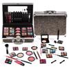Beauty Train Case Including a Full Starter Makeup Kit for Teen Girls, Eyeshadow, Lip Gloss, Highlighter, Blush, Lip and Pen, Brush, Etc.