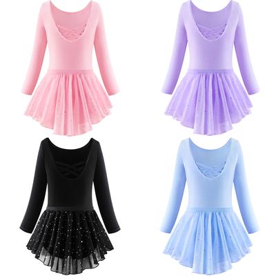 Children's Dance Clothes Girls' Sequined Girls' Long-sleeved Practice Clothes