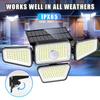 270 LED Solar Wall Light 4 Heads 3000LM 270° LED Street Light IP65 Waterproof Solar Panel Remote Control PIR Motion Sensor Lamp