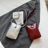 Small Bag Women's Vertical Mobile Phone Bag New Shoulder Messenger Bag Women's Fashion Simple Solid Color Small Square Bag
