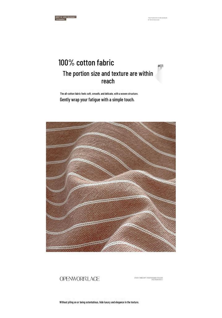 Class A Yarn-Dyed Striped Cotton Quilt - Machine Washable, Breathable, Skin-Friendly Summer Blanket