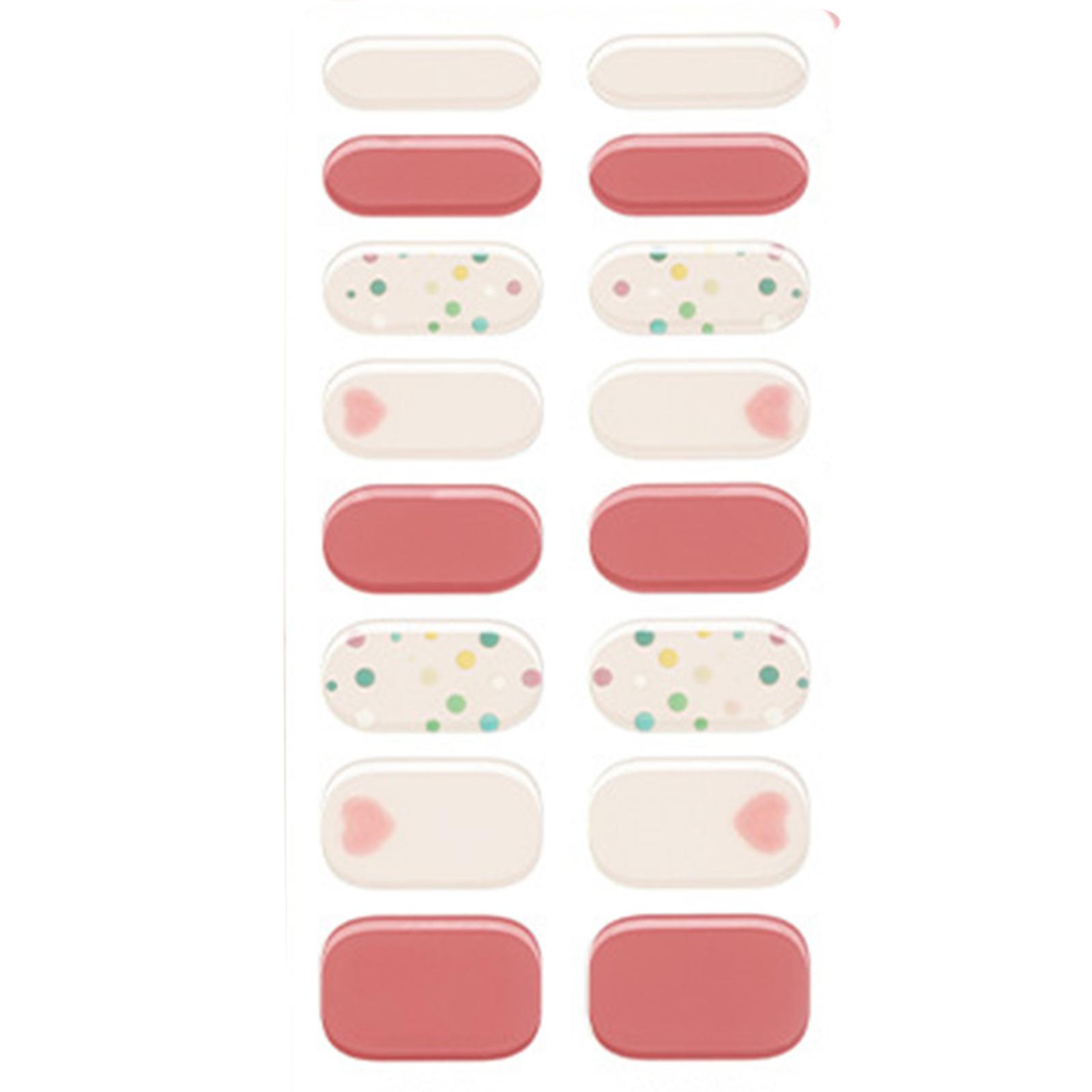 

Напівзатверділий гель, смужки для нігтів, патчі, повзунки, затверділий УФ/світлодіодною лампою, клей, стійкий, повне покриття, гель для нігтів, манікюр. 254