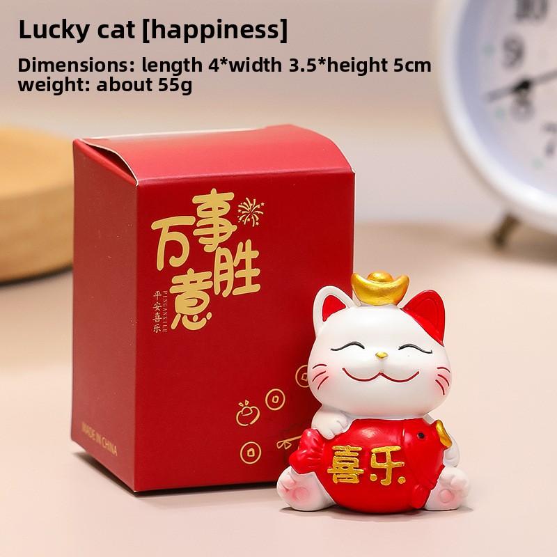 Cute Mobile Phone Stand Decoration Cute Maneki Neko Resin Office DeskCute Gift Decoration