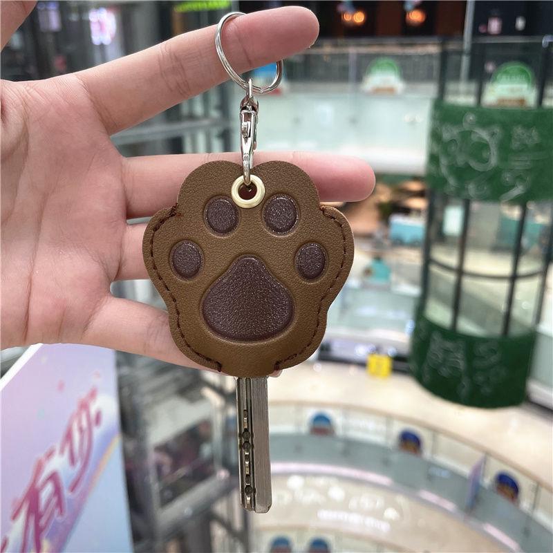 Personalized Cat Paw Keychain: Cute Women's Access Card Holder & Key Cover for Home and Vehicle