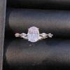 Moissanite Engagement Rings for Women Simulated Diamond Solitaire Ring Elegant Wedding Band