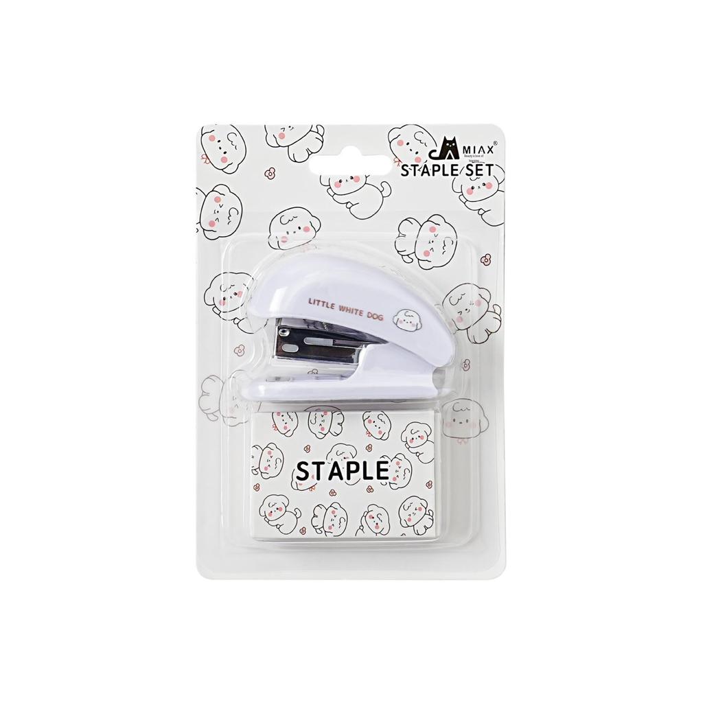 Compact Cute Student Stapler Set - Small Size for Test Papers and Office Supplies