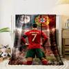 Soccer Star Designed Flannel Blanket for Bedroom, Living Room, Sofa, and Nap