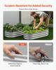 Metal Raised Garden Bed, 1.2 X 0.6 X 0.3 M Oval Outdoor Galvanized Planter Garden Box, Open Bottom Design, Large Planter Raised Bed for Growing