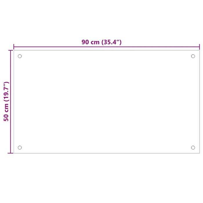 VidaXL Dosseret de cuisine Noir 90x50 cm Verre trempé 249488