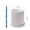 Ekirlin White Ceramic Flower Size with Drainage Pure for Nordic Indoor Decor Pot, Stylish, 12.5cm, 5, Saucer, Hole, Color, Houseplants, Pot, Planter,