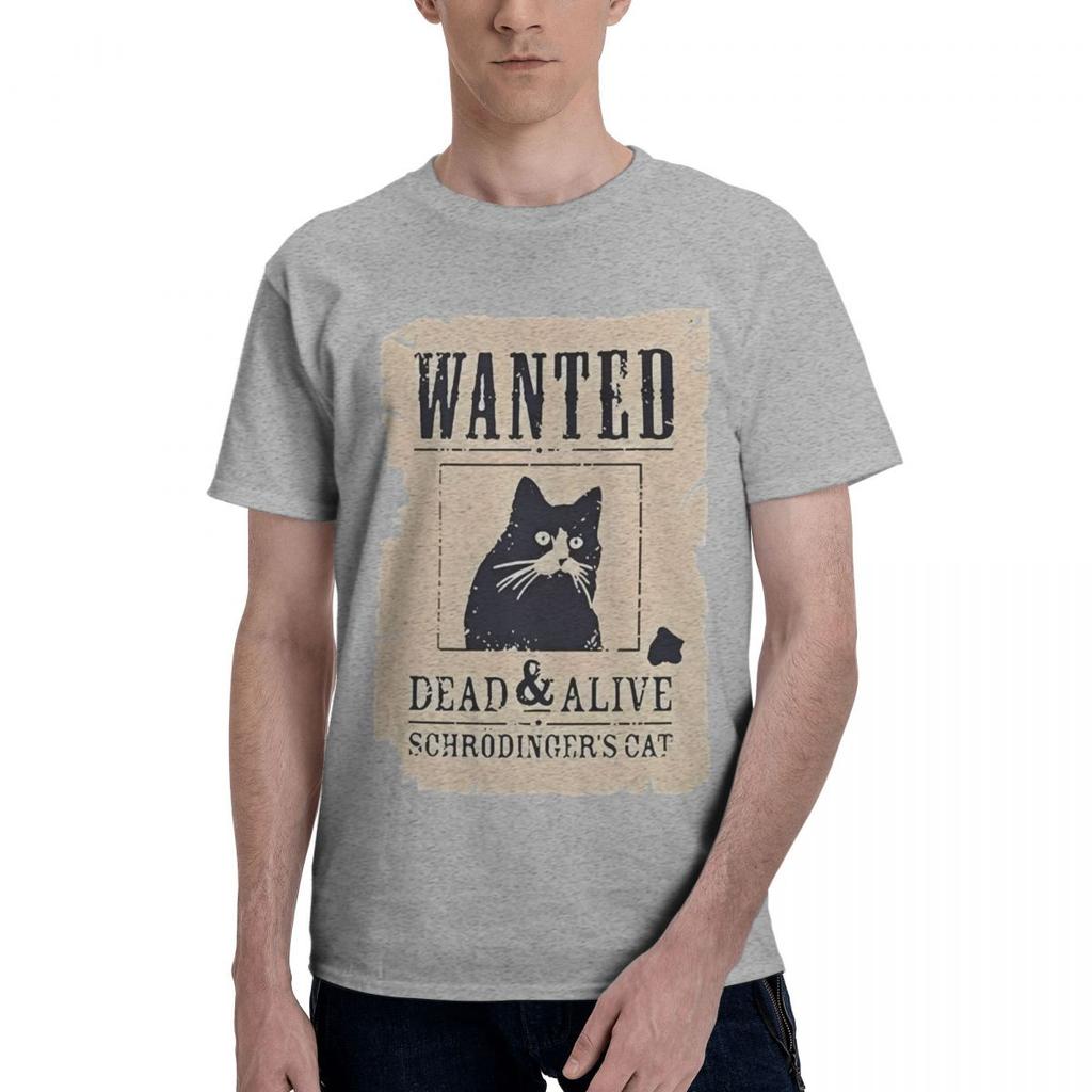 Funny Schrodingers Cat 100 Cotton Casual Breathable Confortable Manga Funny Ugus TShirts Clothes Men