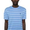Polo Ralph Lauren Pasiasta Koszulka z Okrągłym Dekoltem Luźny Krój Krótki Rękaw Męskie Góry Niebieski 710926741-002