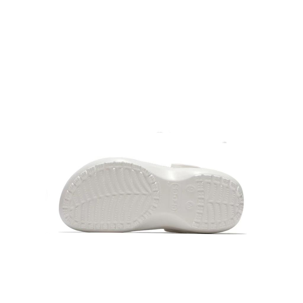 Crocs Classic Platform Clog Marshmallow MH Plan Comfortable & Versatile Stylish Accessories Hole Shoes Women's Pink