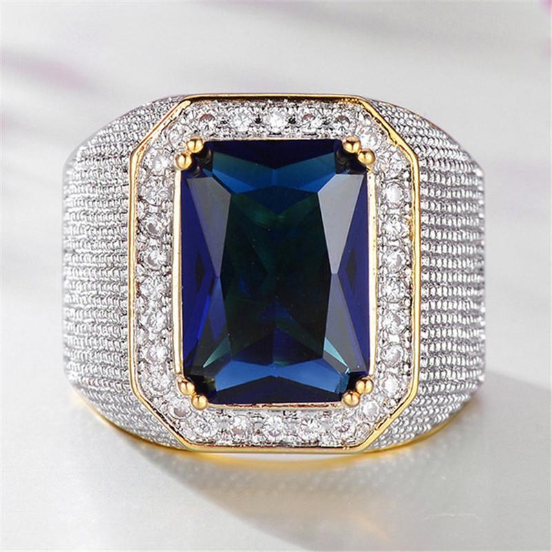 CopperCubic Zirconia Wedding Rings for Women Luxury Wide Ring Full Bling Iced Out Engagement Trendy Jewelry